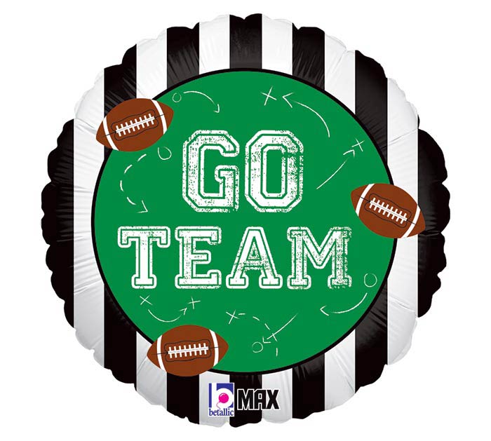 Go Team Football Packaged Foil Balloon - 18"