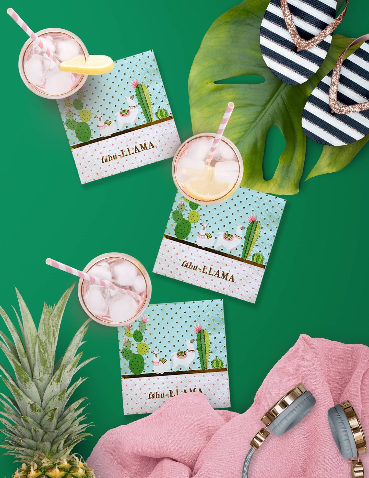 Cactus Llama Fiesta Party Napkins - 20pk