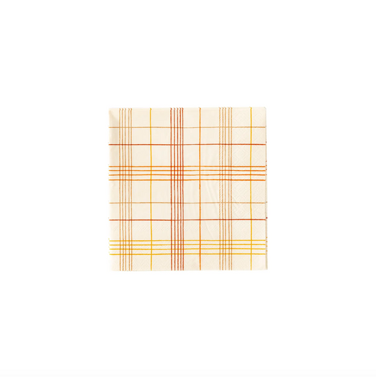 Harvest Fall Plaid Cocktail Napkins - 24pk