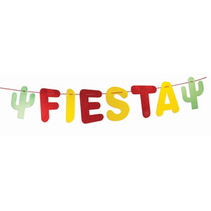 Fiesta Cactus Diamond (No Mess) Glitter Colorful Party Banner