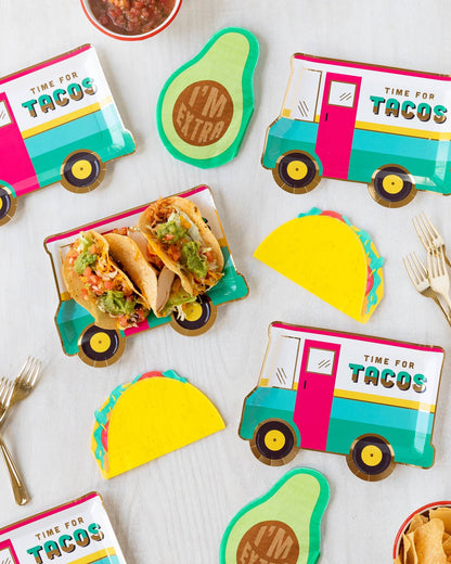 Taco Shaped Paper Napkins - 24pk