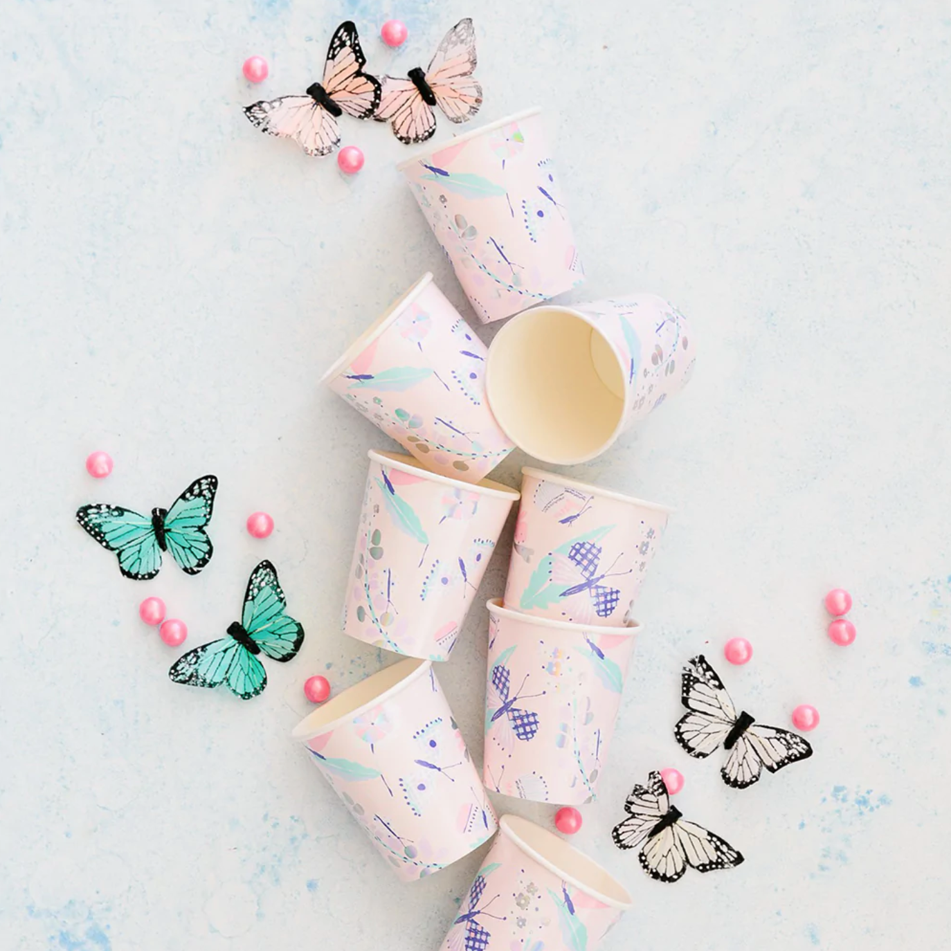 Flutter Butterfly Party Cups - 9 oz