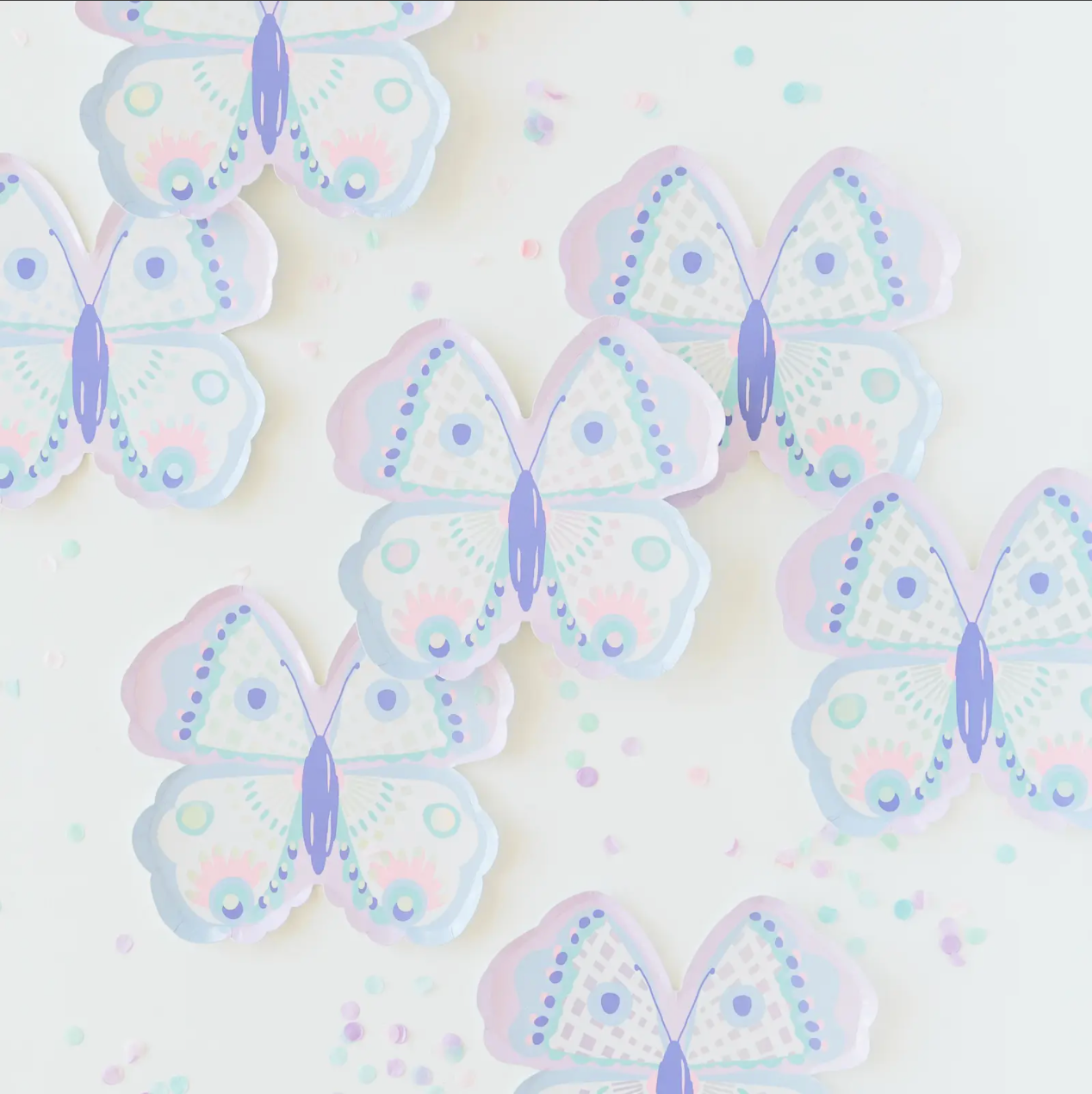 Flutter Butterfly Large Party Plates - 8 Pk.