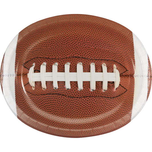 Football Shape Large Oval Platter Plates - 8pk