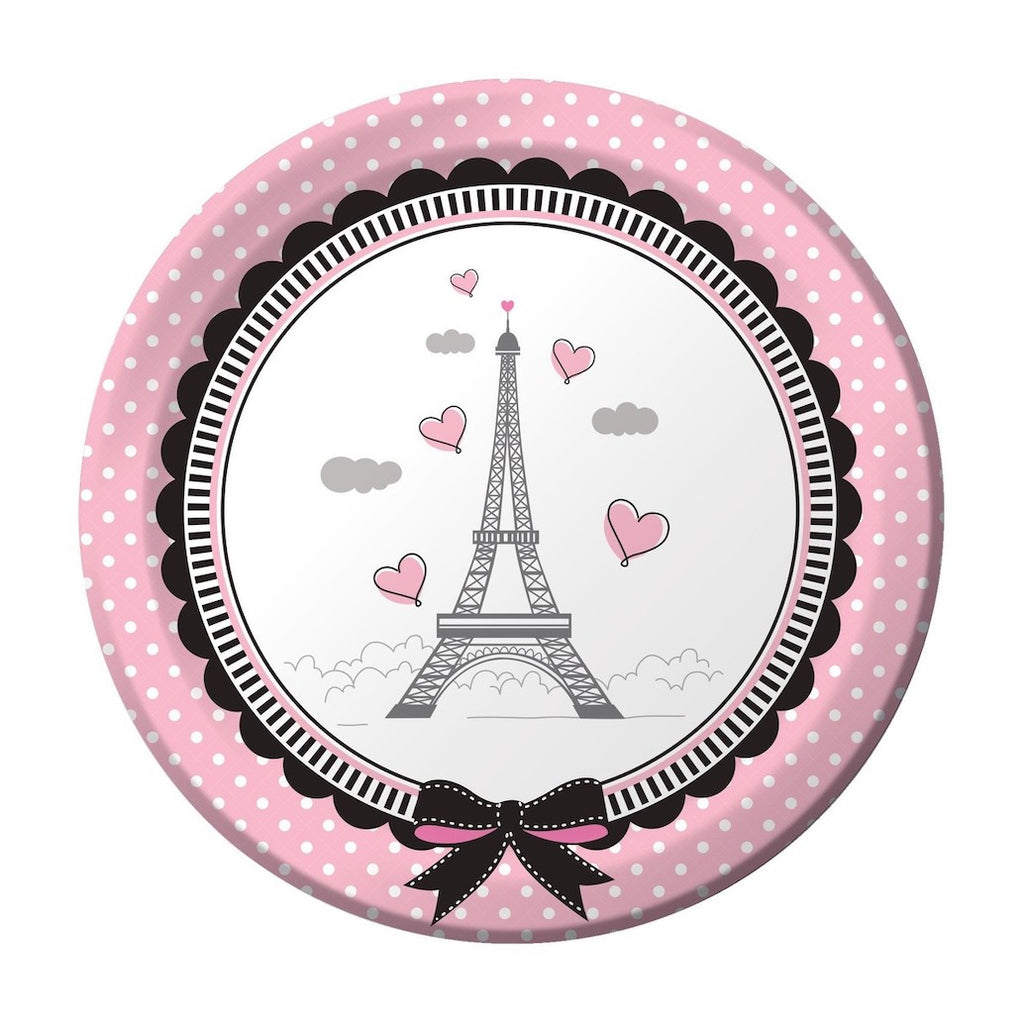 Party in Paris French Party Eiffel Tower Pink Small Plates