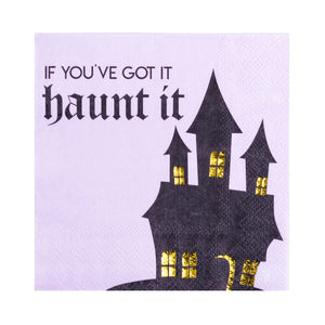 'If You've Got It Haunt It' Halloween Cocktail Napkins - 20pk