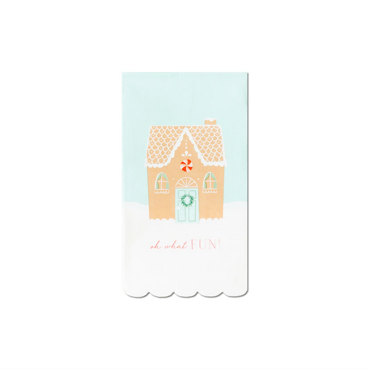 Gingerbread Scalloped Guest Napkins - 24pk