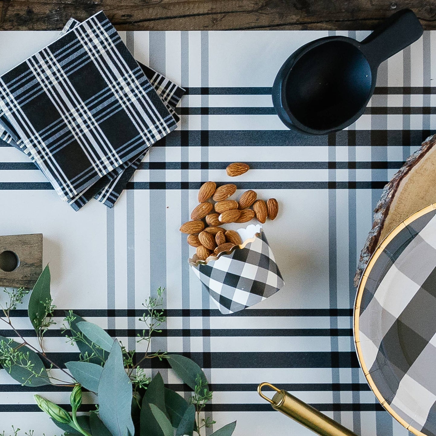 Gingham Farm 5" Plaid Cocktail Napkins - 24pk