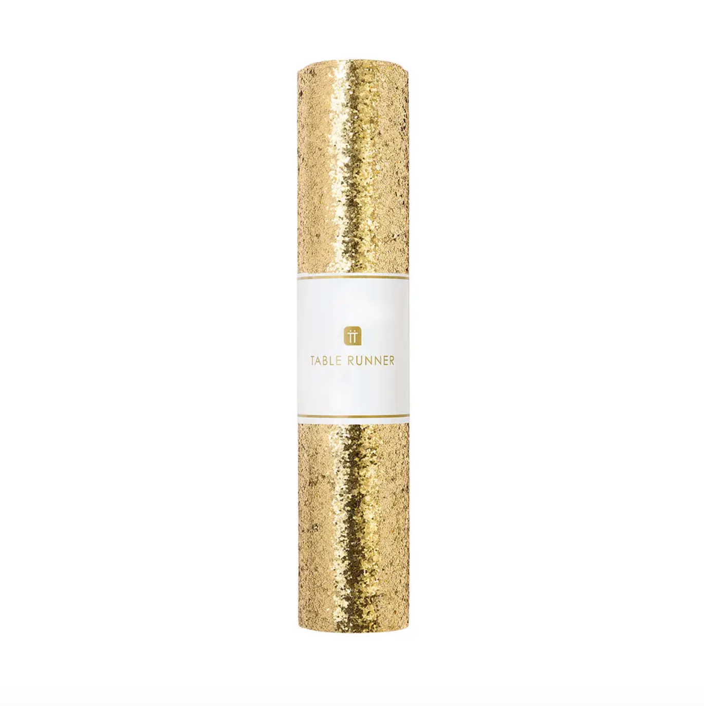 Luxe Gold Glitter Fabric Table Runner - 6ft