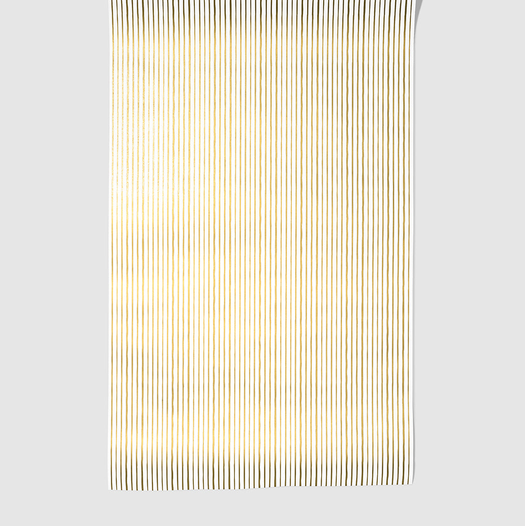 Gold Pinstripe Table Runner - 20” x 25’