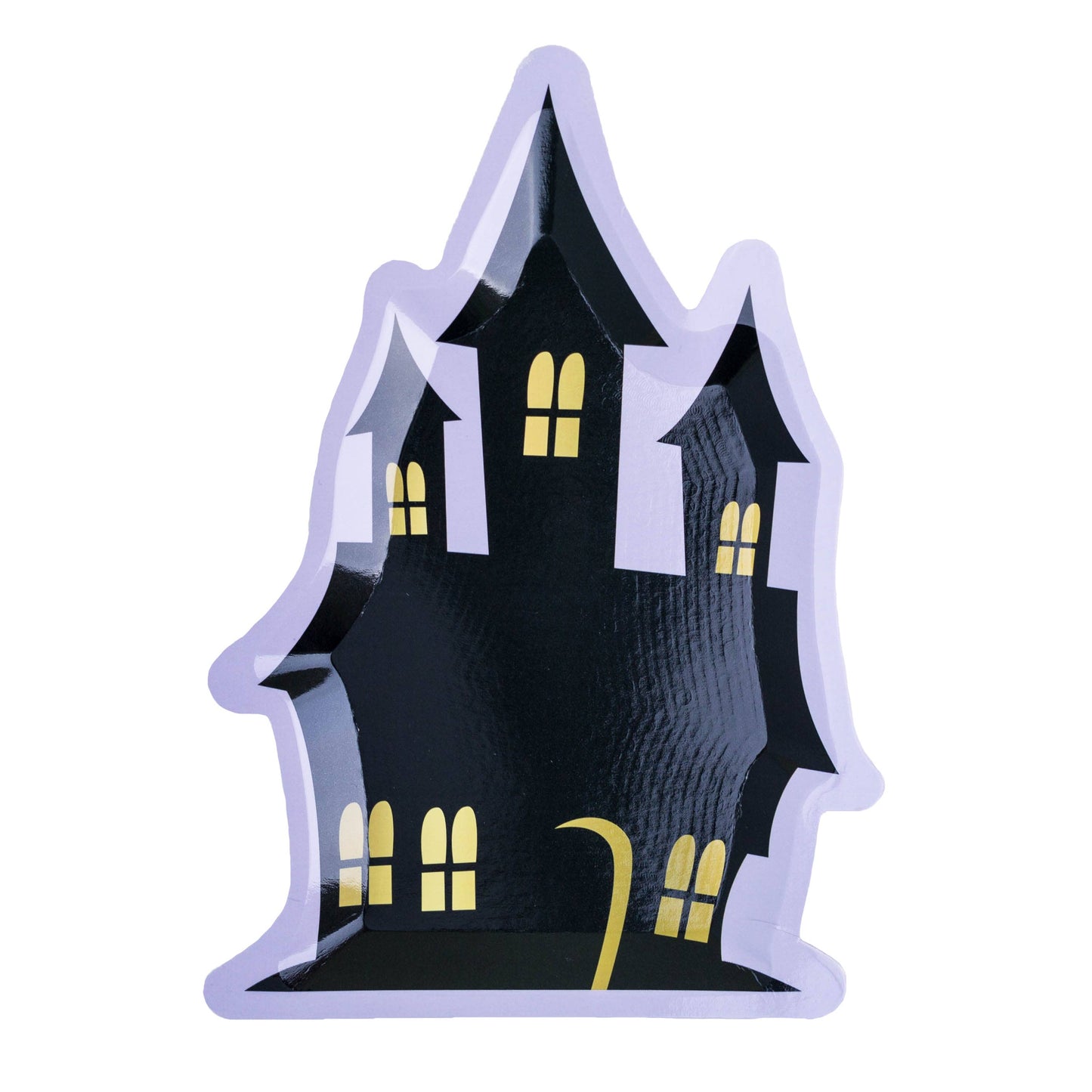 Haunted House Die-Cut Small Paper Plates - 8pk