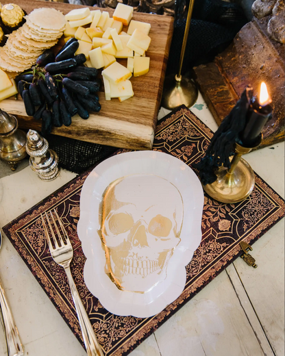 Spellbound Halloween Skull Shaped 8" Plates - 8pk