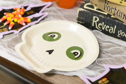 Vintage Halloween 8" Skeleton Paper Plates - 8pk