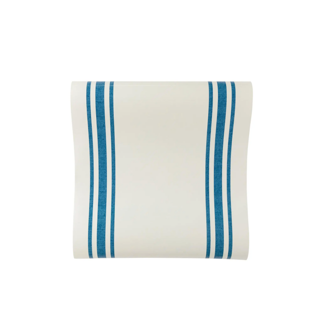 Hamptons Blue Striped Paper Table Runner