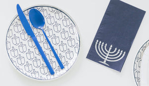Hanukkah Dreidel Dinner Plates - 8 Pk.