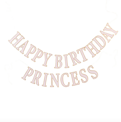 Princess Happy Birthday Banner