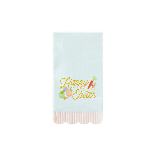 Easter Fringe Scallop Guest Towel Napkins - 24pk