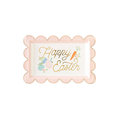 Happy Easter Rectangular Paper Plates - 8pk