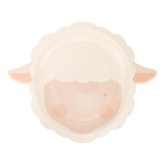 Sweet Little Lamb Paper Plates - 8pk