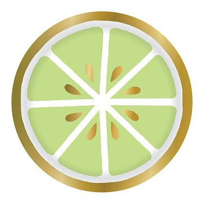 Lime Shaped Small Paper Plates - 8pk