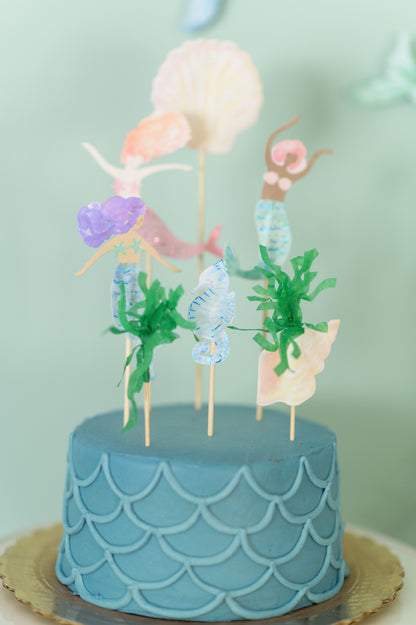 Mermaid Party Cake Toppers