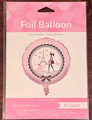Paris Theme French Party Foil Helium Balloon