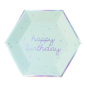 Sprinkles - Pastel Happy Birthday Large Paper Plates