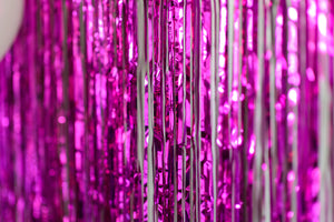 Hot Pink Fringe Foil Curtain Party Decoration