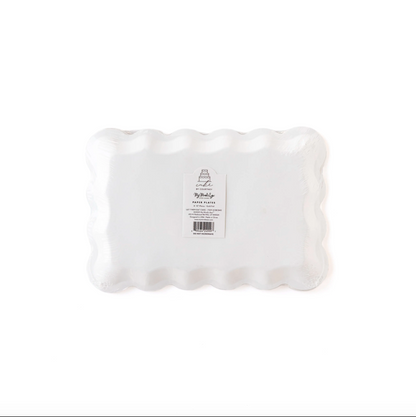 Cake By Courtney Scalloped Rectangular Paper Plates - 8pk