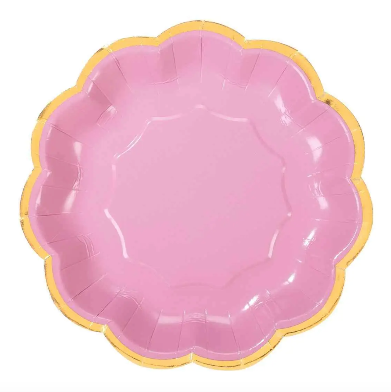 Rose Pink Assorted 7" Paper Party Plates - 12pk