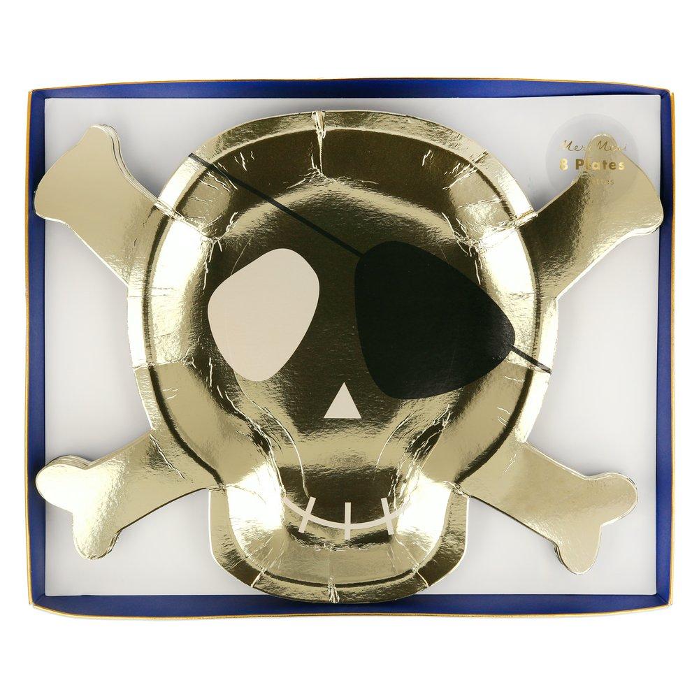 Pirate Bounty Skull Crossbones Party Plate