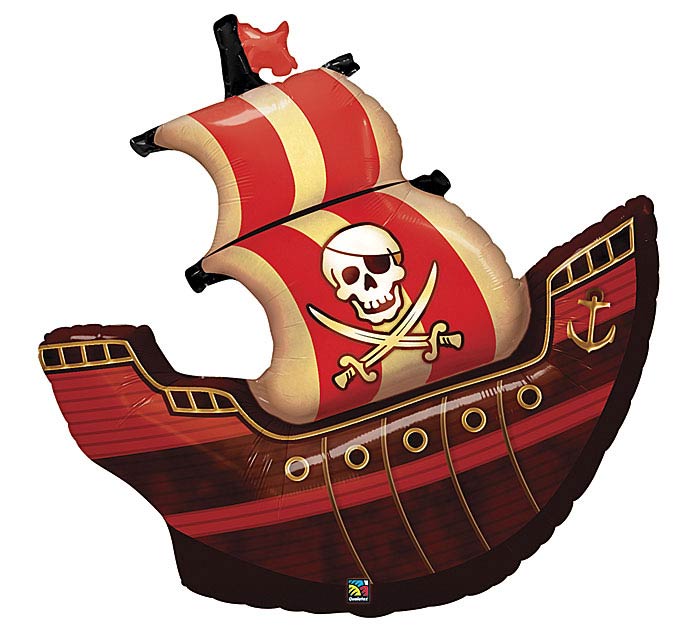 Pirate Ship Shape Packaged Foil Balloon - 40"