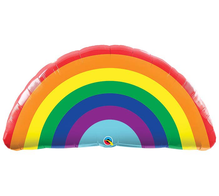 Bright Rainbow Shape Packaged Foil Balloon - 36"