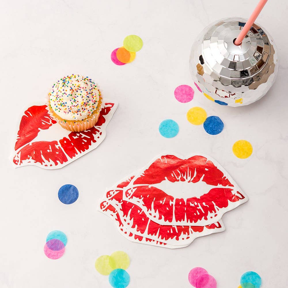 Red Lips Paper Party Napkins