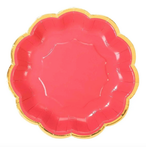 Rose Pink Party Plates - 12 Pack