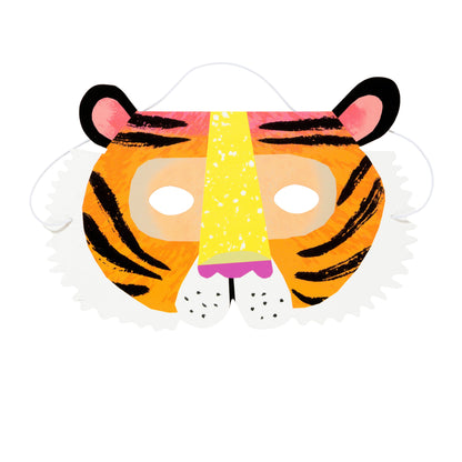 Party Animal Safari Assorted Paper Masks - 8pk