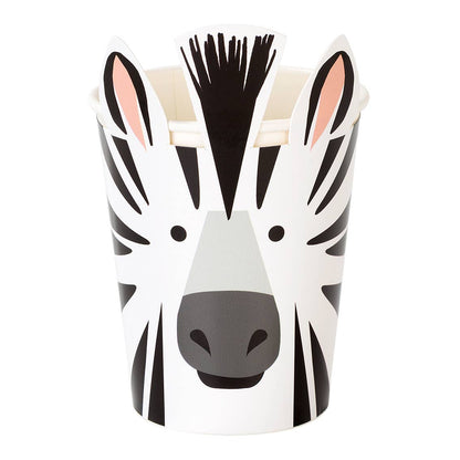 Safari Party Zebra Animal Paper Cups - 8pk