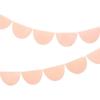 Peach Tissue Paper Scallop Garlands