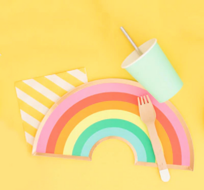 Novelty Party Plates - Rainbow