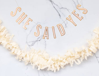 Bride To Be Mini Banner Set - She Said Yes