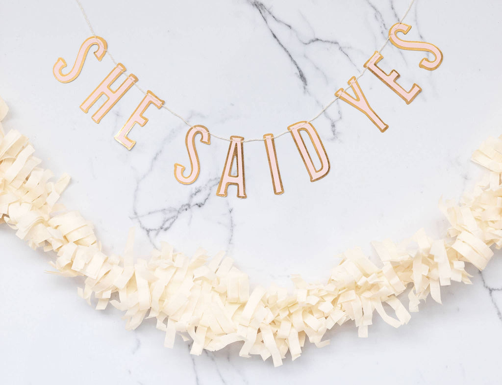 Bride To Be Mini Banner Set - She Said Yes