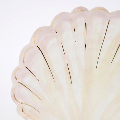 Watercolor Clam Shell Paper Plates - 8pk