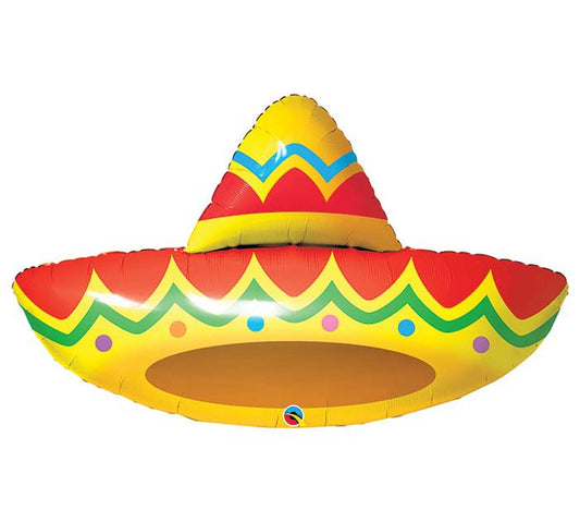 Sombrero Shape Fiesta Packaged Foil Balloon - 41"