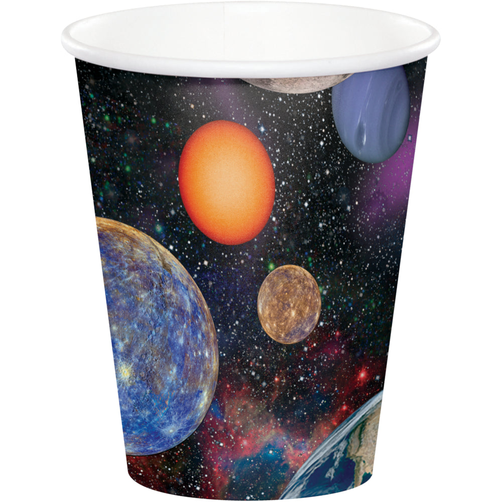 Space Galaxy Party Hot / Cold 9 oz Paper Cups - 8pk