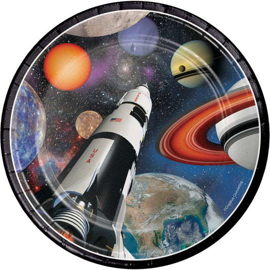 Space Galaxy Party Small 7" Paper Plates - 8pk