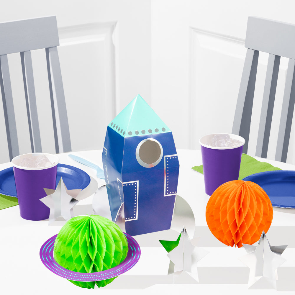 Assorted 3D Rocket Ship Space Galaxy Centerpiece Set