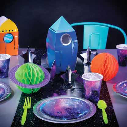 Assorted 3D Rocket Ship Space Galaxy Centerpiece Set