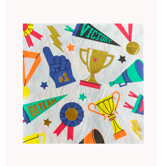 Sports Fan Large Paper Party Napkins - 16pk