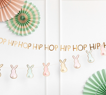 Pastel Bunny Hip Hop Pom Pom Banner