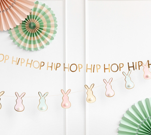 Pastel Bunny Hip Hop Pom Pom Banner